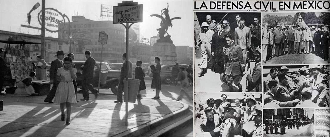 En un entorno ensombrecido por la Segunda Guerra Mundial, buscó en la Ciudad de México una oportunidad para hacer oír su música. Fotos recuperadas de: Mexico here and there y El Universal.