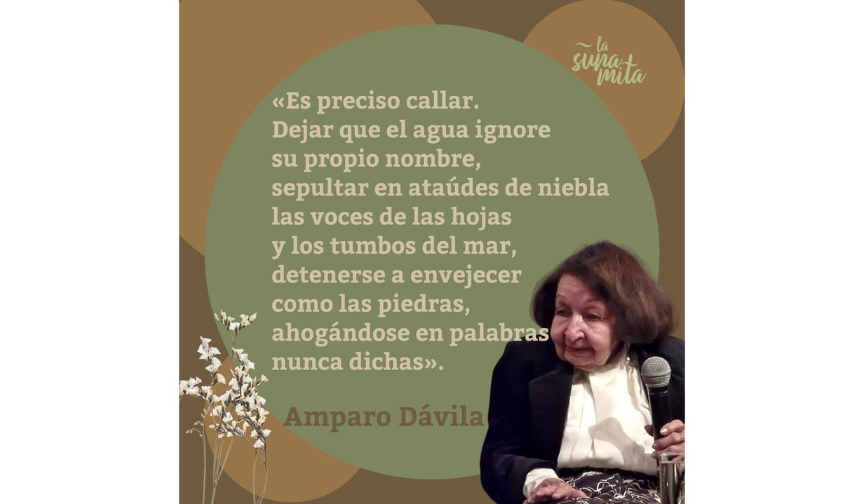 Amparo Dávila en uno de sus homenajes al final de su vida