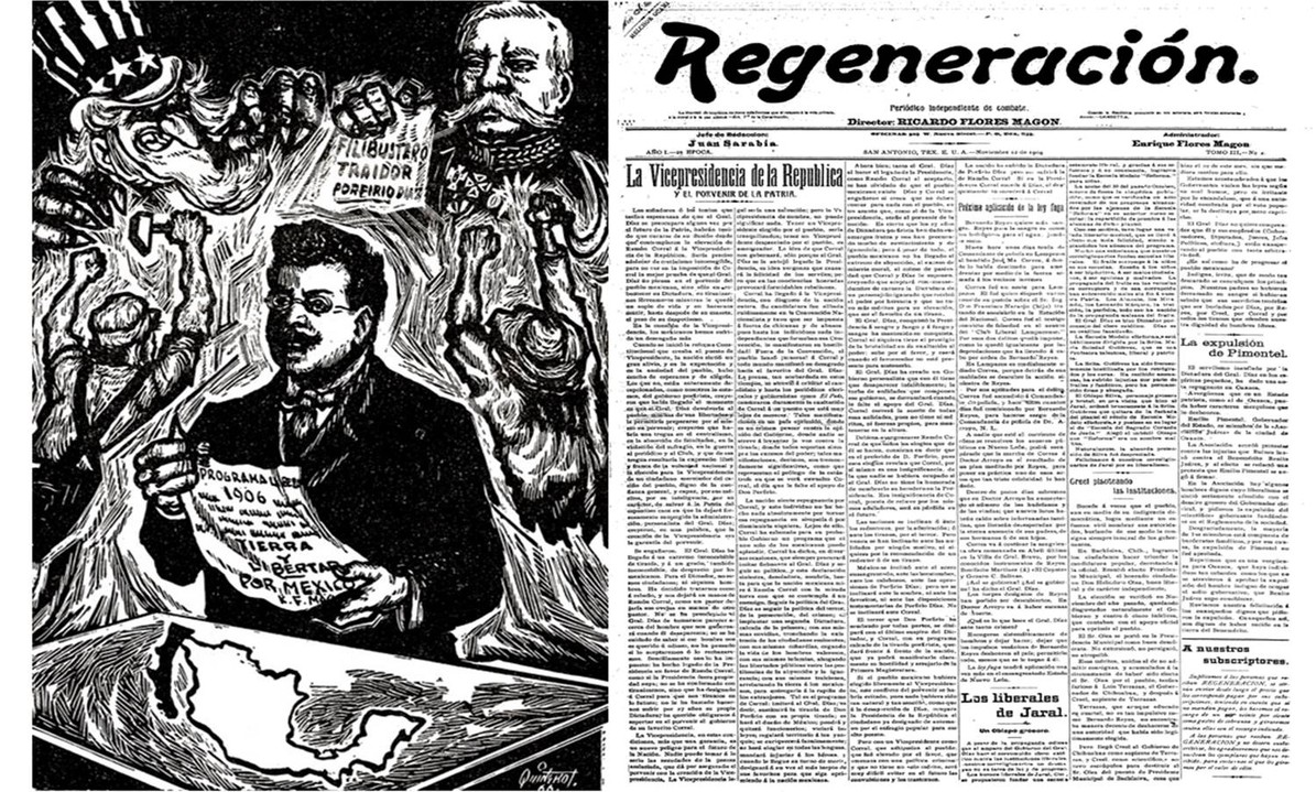 Ante la reforma constitucional que permitió crear la vicepresidencia de la República, Regeneración cuestionó las intenciones del presidente Díaz, pues su fin, no era “el porvenir de la Patria, sino robustecer su Dictadura, tiranizar al pueblo y hacerle sentir, hasta después de su muerte, el peso de su despotismo.” Fotos recuperadas de: ¡Tierra y Libertad! El sueño de una Revolución y Regeneración.