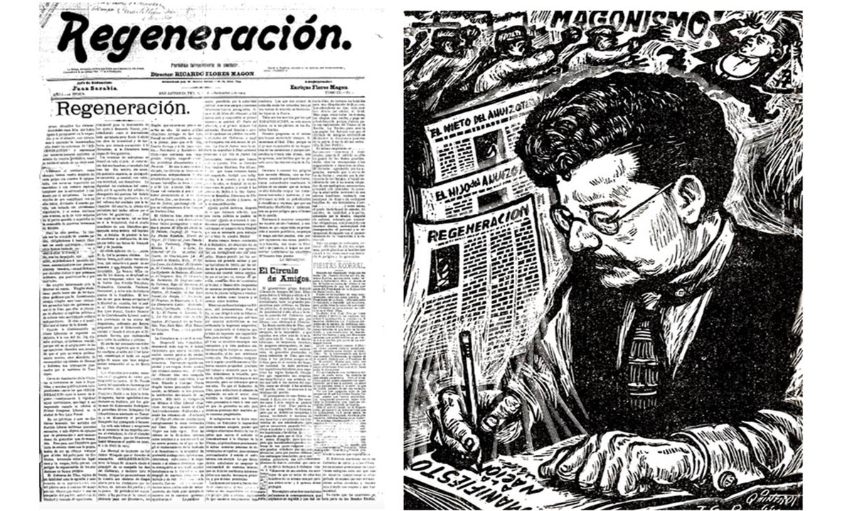 En su segunda época (1904-1905), Regeneración se publicó desde San Antonio, Texas, todos los sábados. Bajo el lema: “Periódico Independiente de Combate, contó con la dirección de Ricardo Flores Magón; Juan Sarabia como Jefe de Redacción y Enrique Flores Magón como administrador. Fotos recuperadas: Regeneración y ¡Tierra y Libertad! El sueño de una Revolución.