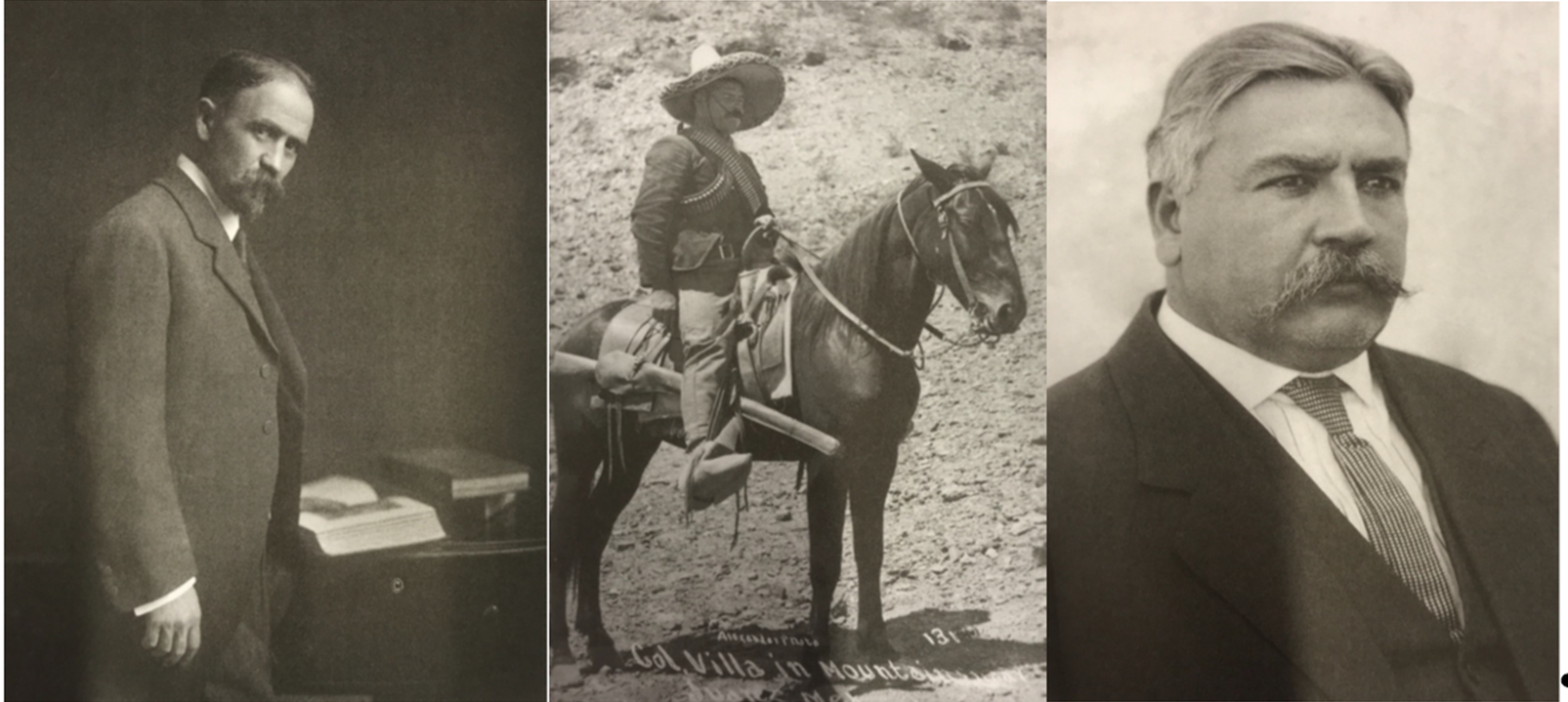 6 las ideas de pancho.png Las ideas de Pancho Villa sobre la revolución que México necesitaba vivir cobraron sentido gracias a Francisco I. Madero y Abraham González. Fotos recuperadas del libro: Pancho Villa, la construcción del mito.