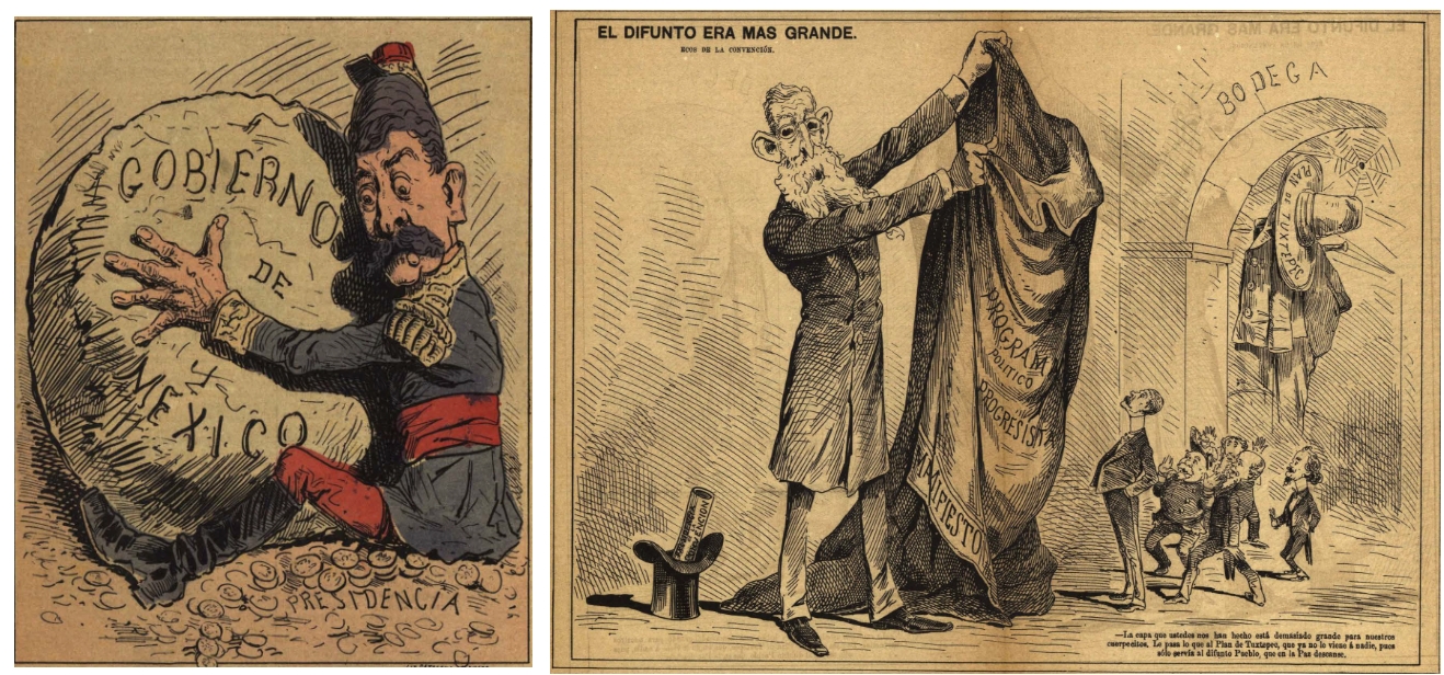 La postulación de Díaz a un tercer periodo presidencial agudizó las críticas de la prensa oposicionista.jpg
