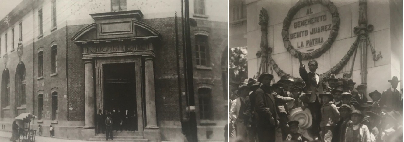 Vinculados a la historia de los movimientos estudiantiles.jpg Vinculados a la historia de los movimientos estudiantiles, el barrio universitario y el Hemiciclo a Juárez fueron los escenarios del movimiento antirreeleccionista de 1892, convirtiéndose en el símbolo de la lucha por la libertad, la justicia y la democracia. Fotografías recuperadas del libro: El barrio universitario. De la Revolución a la Autonomía.