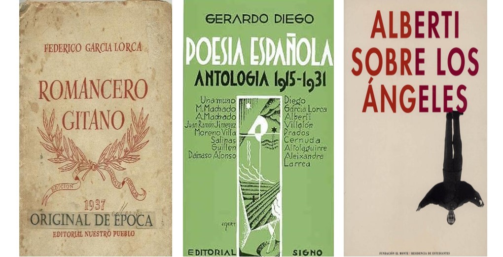 Surgida en la segunda década del siglo XX en España, la Generación del 27 influyó en Elena Garro, quien descubrió en autores como García Lorca y Alberti, los dones de la modernidad y la vanguardia literaria. Fotos recuperadas de: Todo colección.