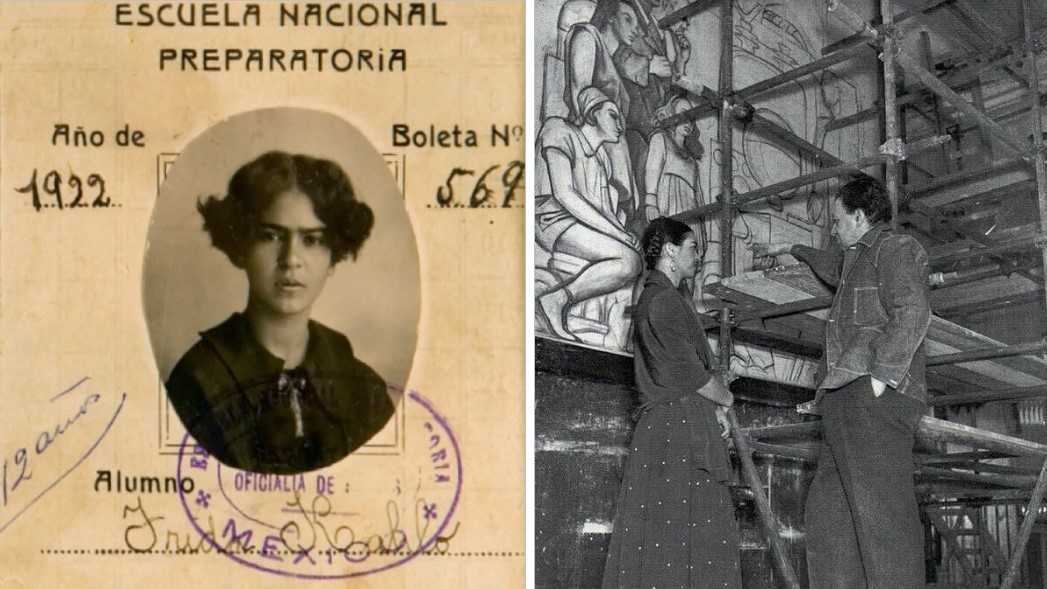 En la Preparatoria, Frida expandió su horizonte académico y vital, pues en su seno entendió los problemas más urgentes de la nación mexicana. Imágenes recuperadas de: El Tiempo y su Memoria.