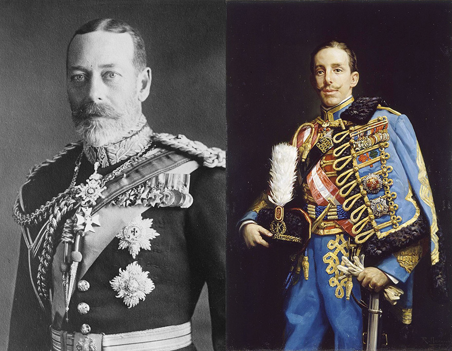 monarca.png Monarca británico Jorge V. / Monarca español Alfonso XIII (sin crédito)