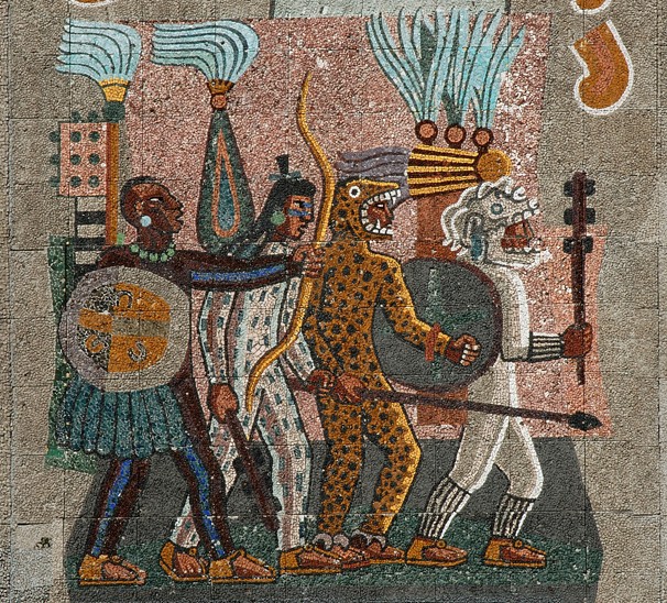 Grupo de guerreros aztecas.jpg Grupo de guerreros aztecas. SCT.
