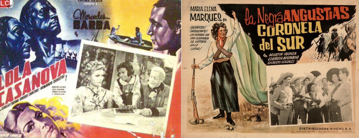 4 En sus dos primeras películas.jpg En sus dos primeras películas, narró la vida de dos “mujeres legendarias” por su forma de vida y su rol en la historia nacional. Fotos recuperadas de: La cadera de Eva y Filmoteca de la UNAM.