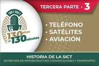 Un viaje sonoro por la tercera parte de la historia: teléfono, satélites y aviación en la Secretaría de Comunicaciones y Transportes.