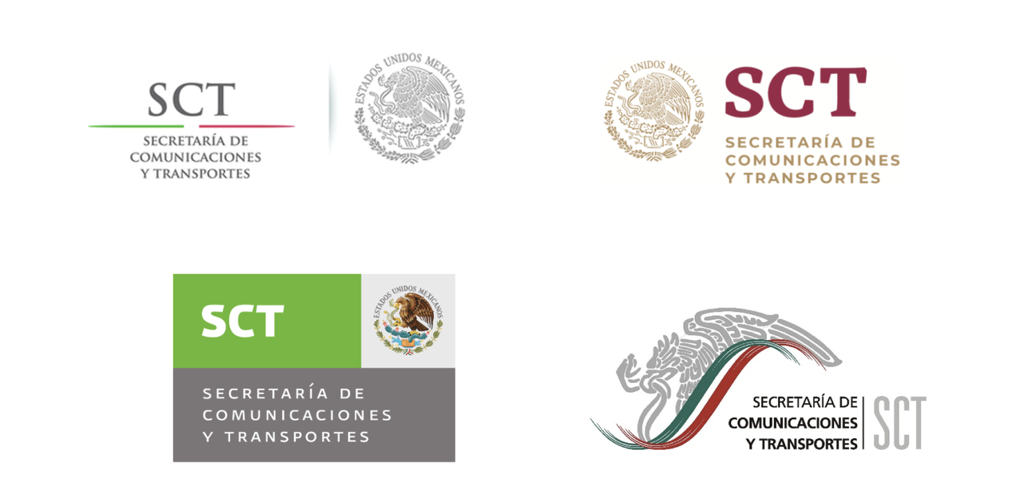 UNA HISTORIA 07.png Logos de la SCT en este periodo.